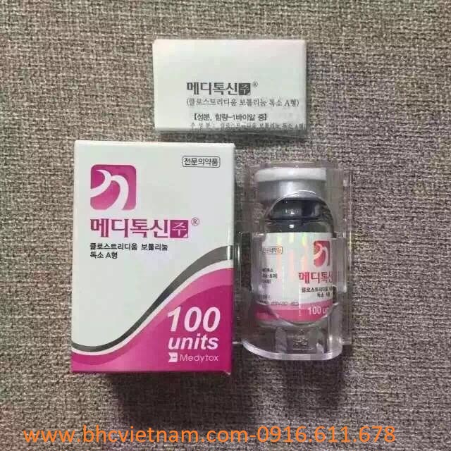 Meditoxin 100ui-Botox Hàn quốc SX: xóa nếp nhăn động, thon gọn hàm.
