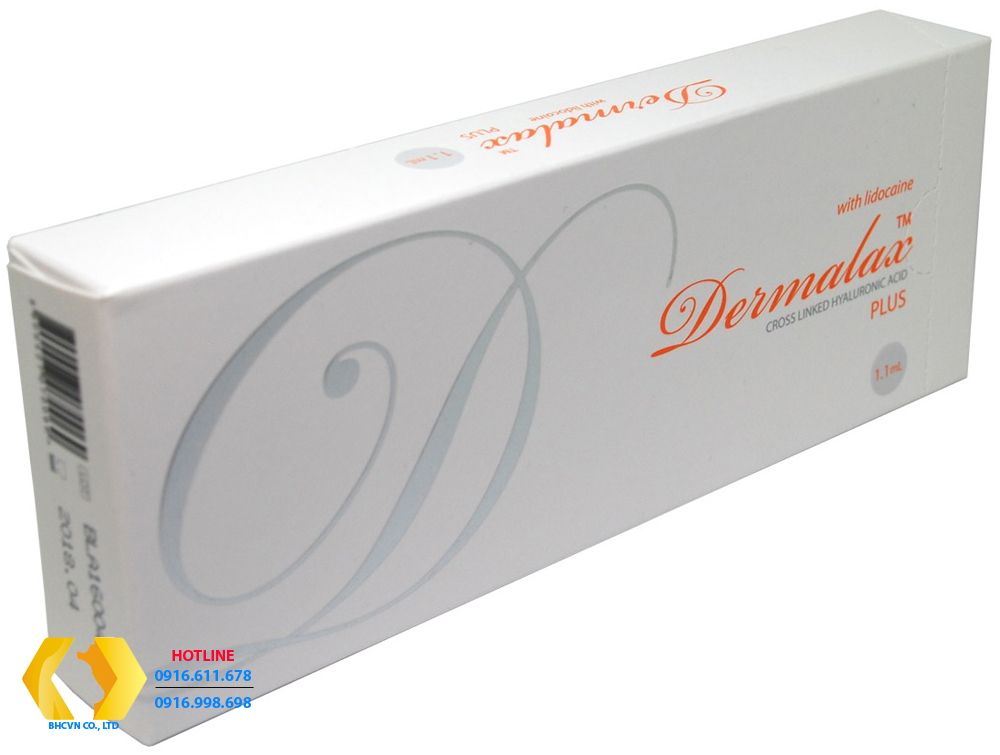 Dermalax Plus-Chữ mầu cam : Tiêm căng mọng môi,  xóa nếp nhăn vùng mắt.