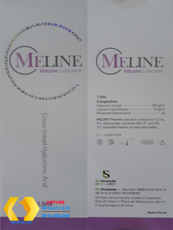 Meline Volume Lidocaine - Hộp mầu tím (Phân tử hạt H.A lớn)